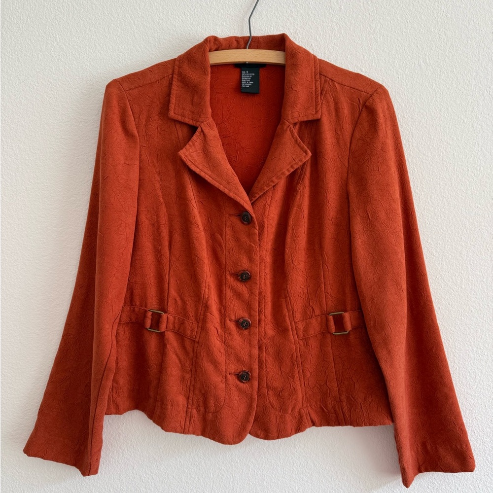 R.Q.T. Orange Textured Blazer